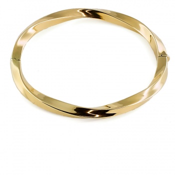 9ct gold 14.6g hinged Bangle